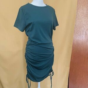 Bodycon SHEIN Green Ruched Dress M - Maternity Summer Fall